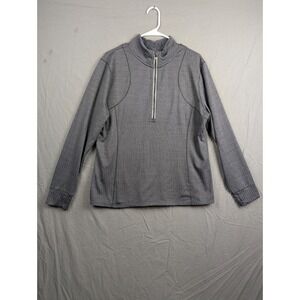 Cascade Sport‎ Mens Warm Systems Quarter Zip Pullover Gray XXL Textured Grid